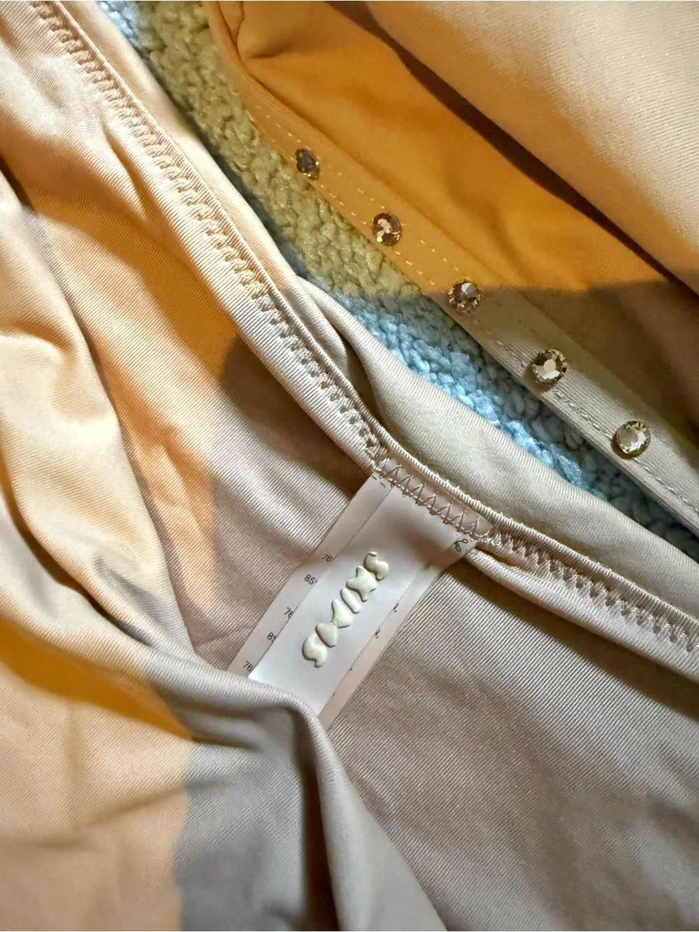SKIMS Studded Bandeau Bikini Set in Nude Peach